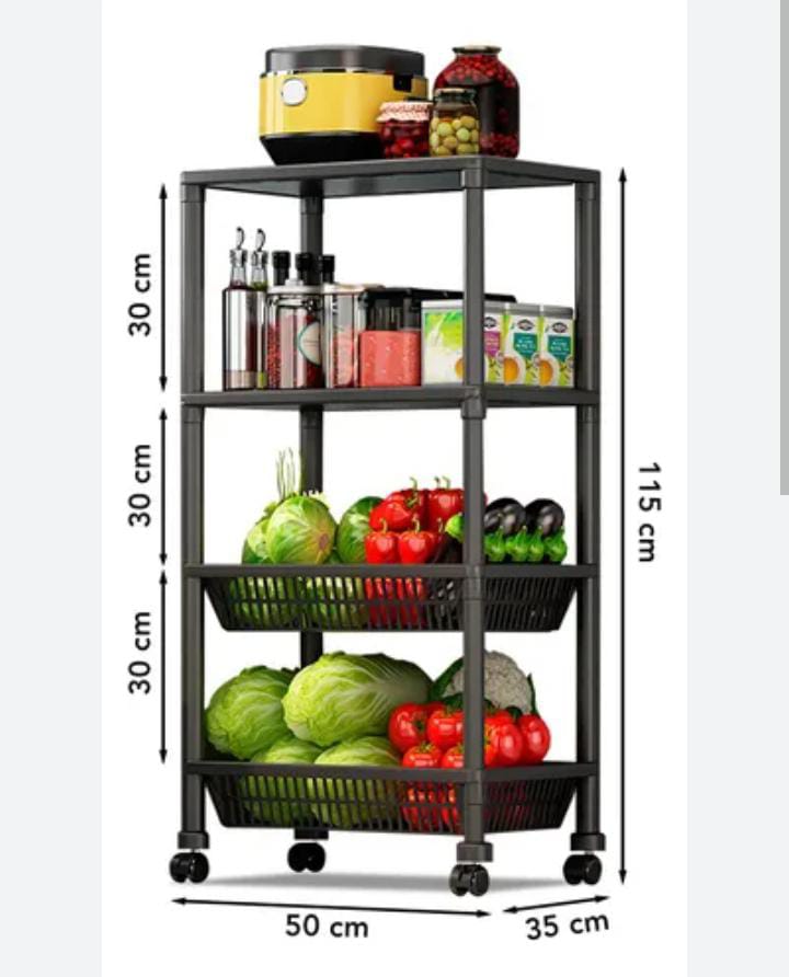 CARRITO ORGANIZADOR 2 EN 1 DE 4 NIVELES