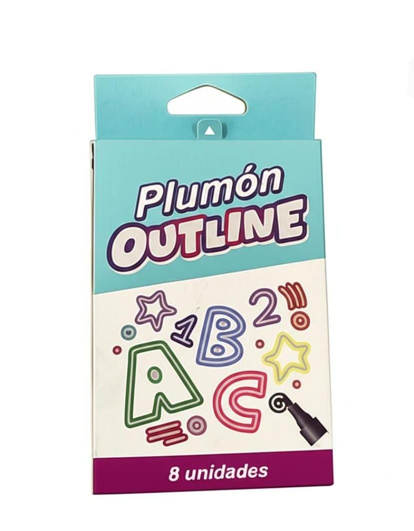 PLUMONES DOBLE CONTORNO x8