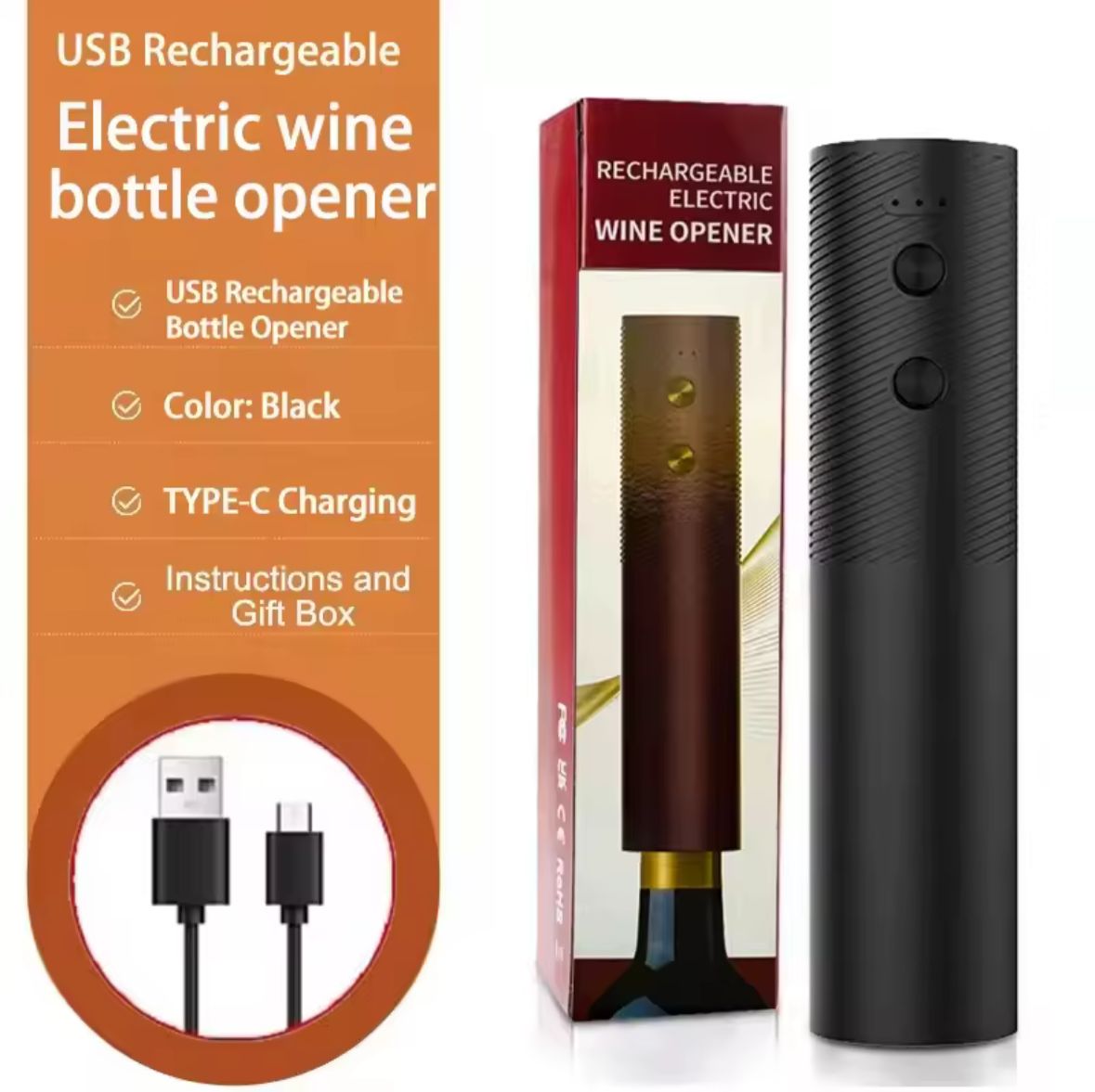 SACA CORCHO ELECTRICO RECARGABLE