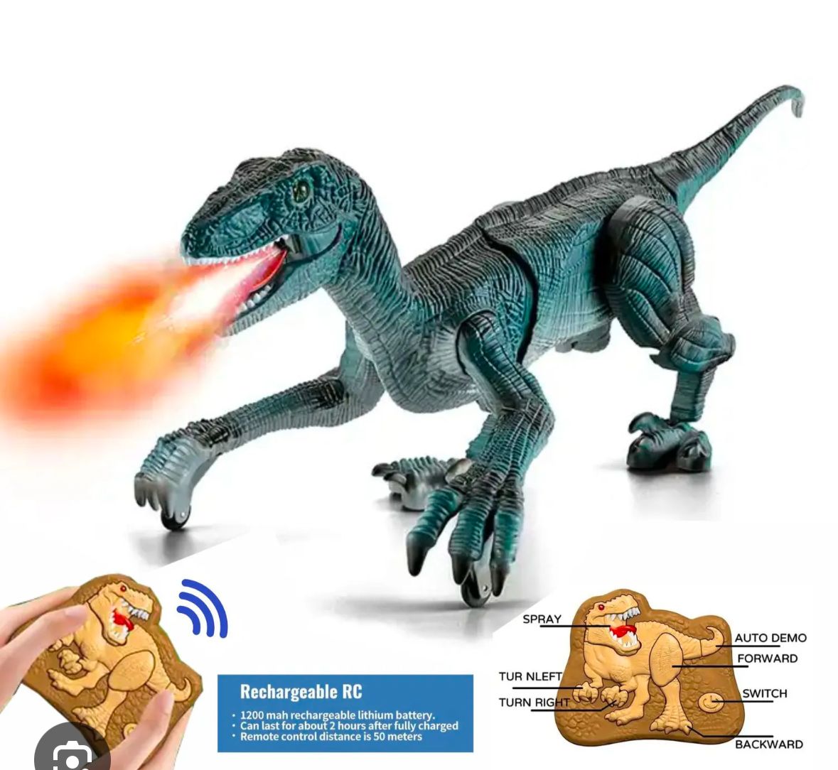 VELOCIRAPTOR CON CONTROL REMOTO