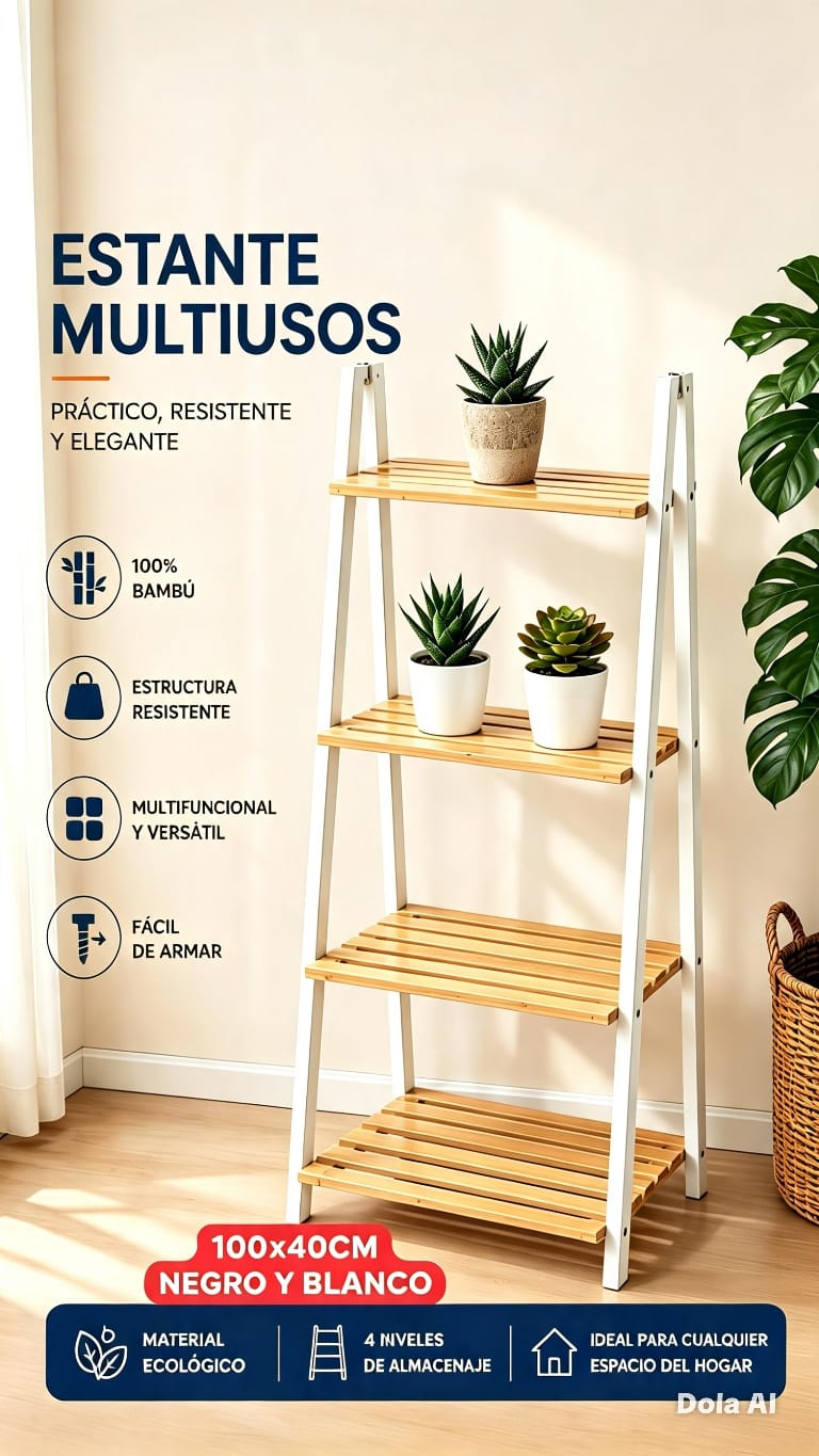 ESTANTE MULTIUSOS DE BAMBÚ