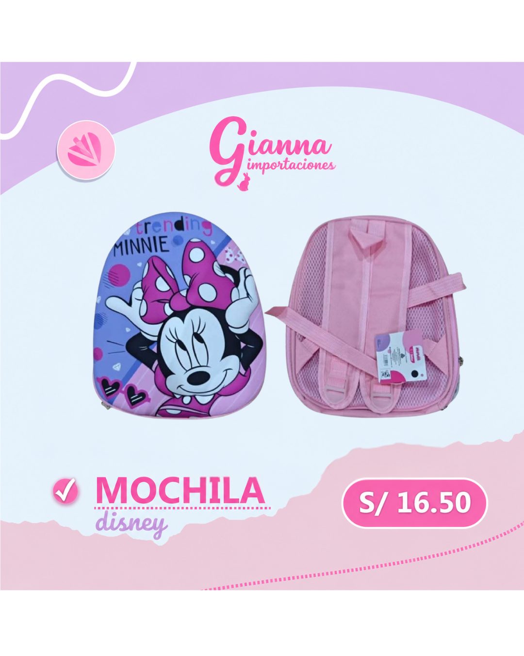MOCHILA DISNEY MINNIE MOUSE 3D