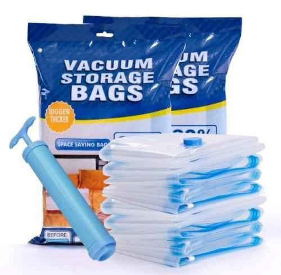SET DE 5 BOLSAS AL VACIO CON SUCCIONADOR