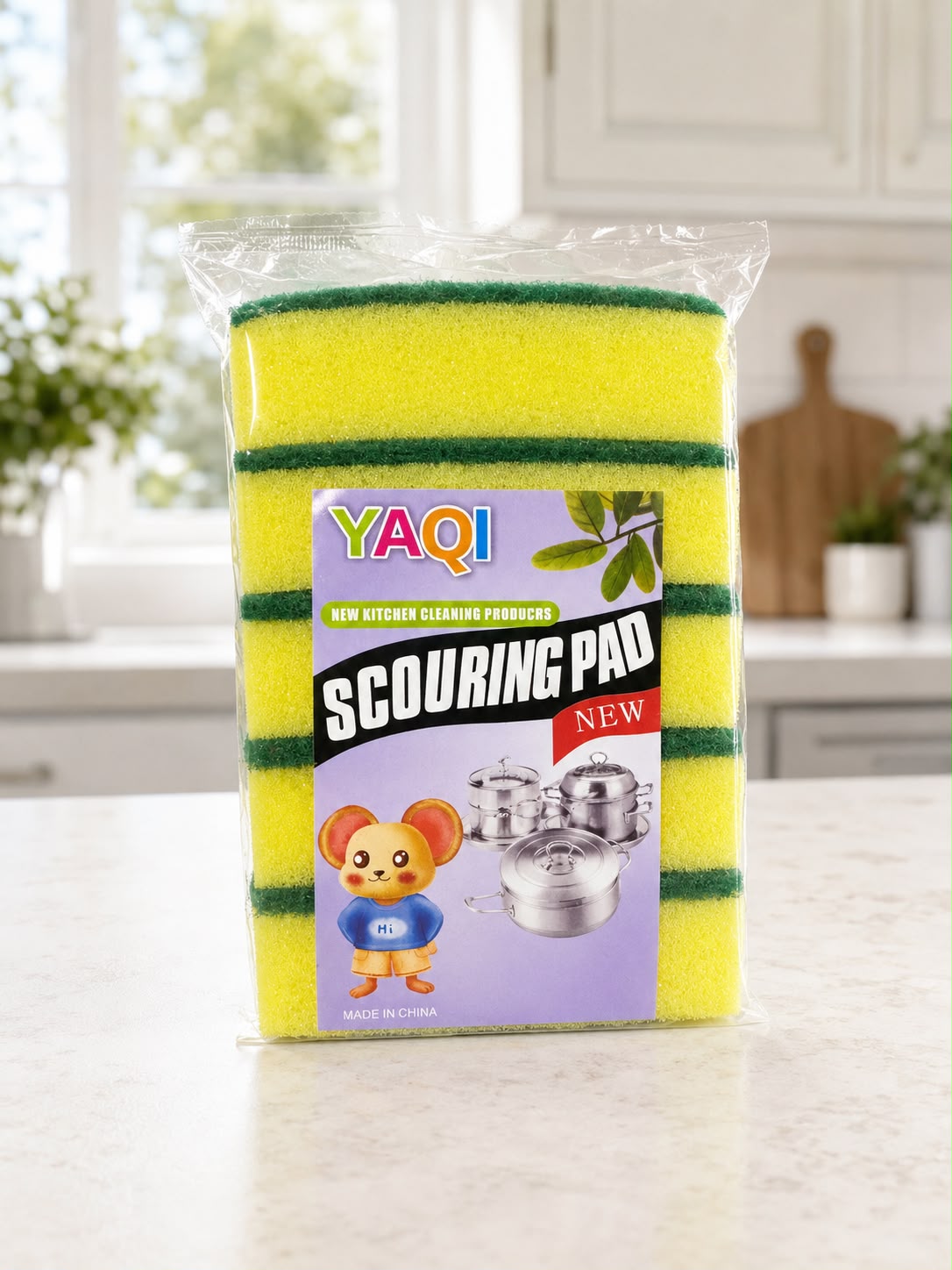 ESPONJAS AMARILLO Y VERDE X5 