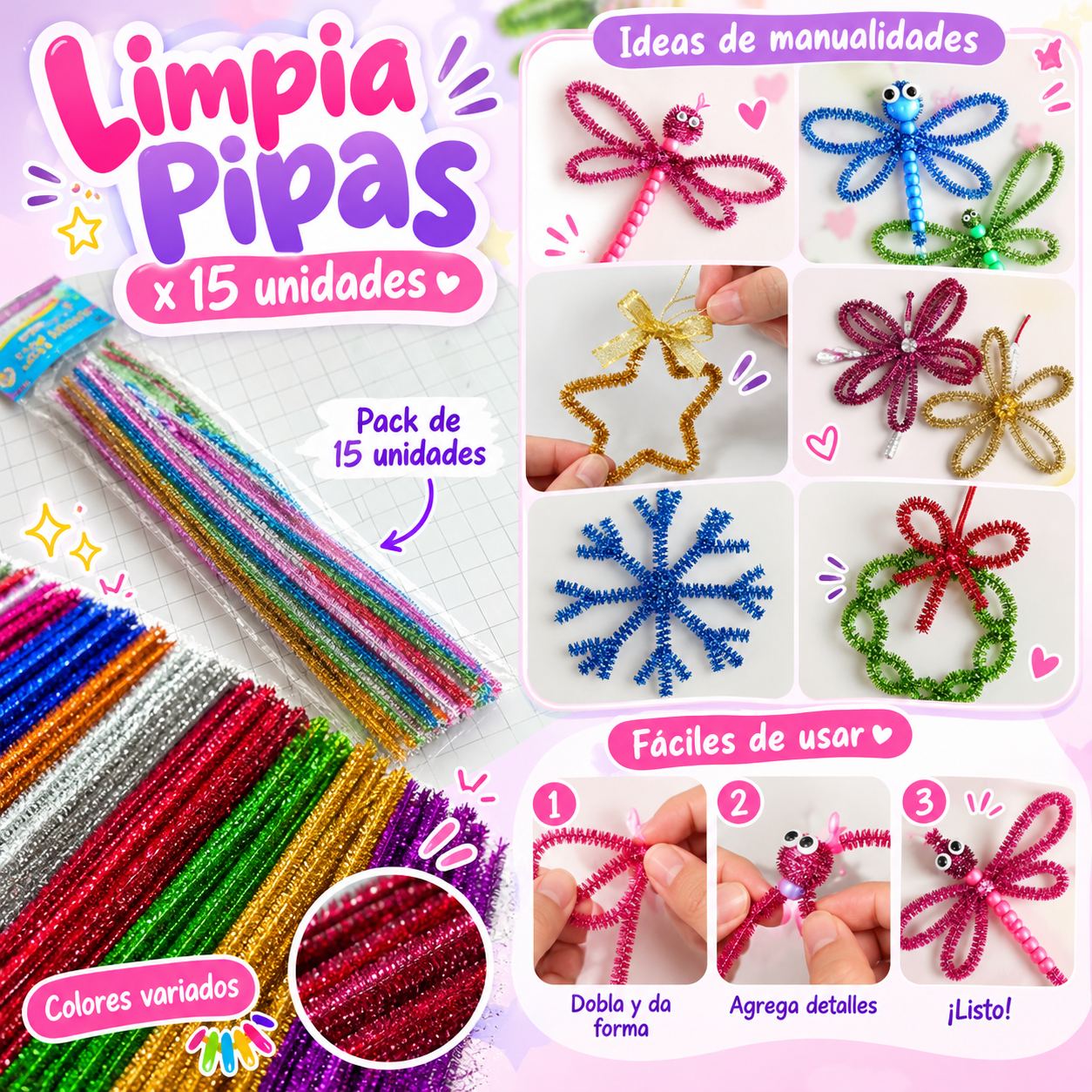 LIMPIA PIPAS ESCARCHADO X15
