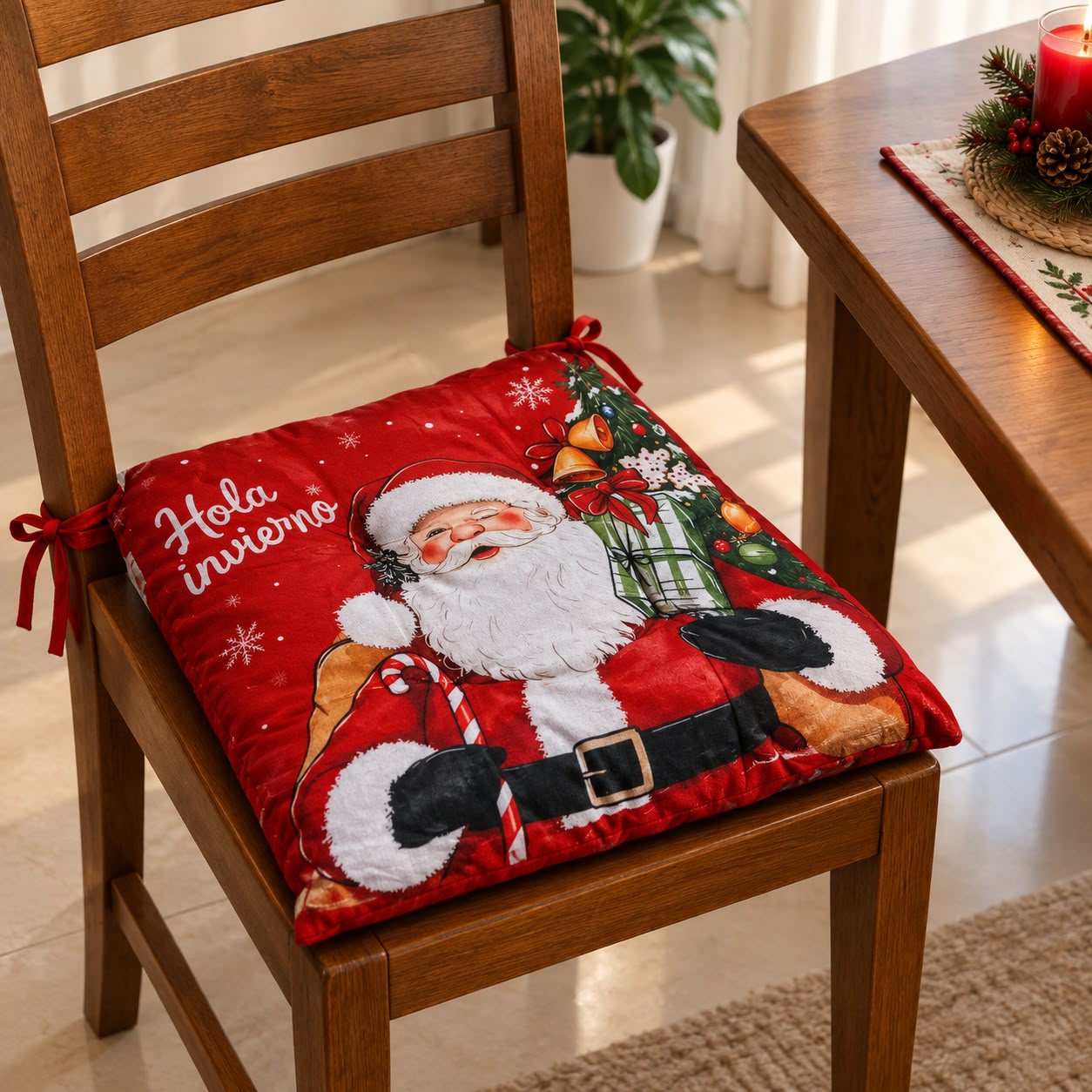 COJIN DE SILLA NAVIDAD