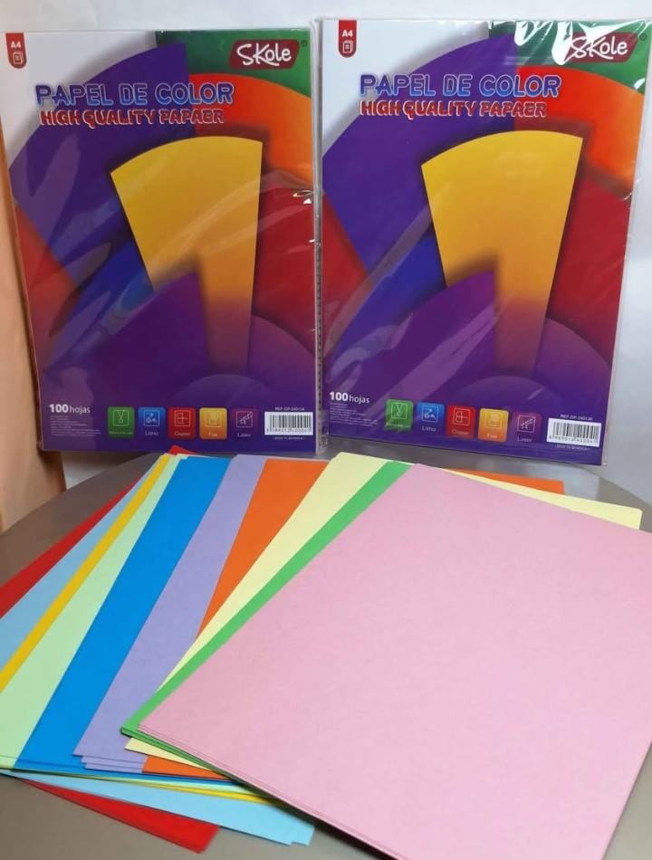 HOJAS BOND DE COLORES A4 