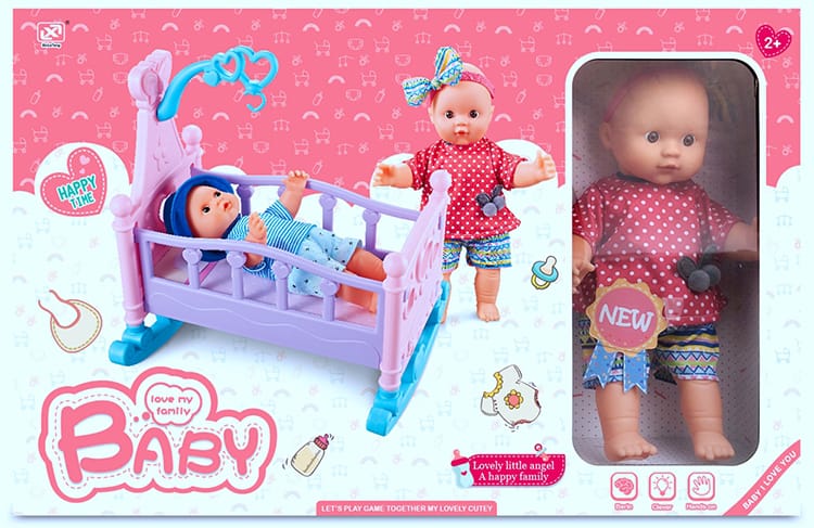 MUÑECA BEBÉ CON CUNA
