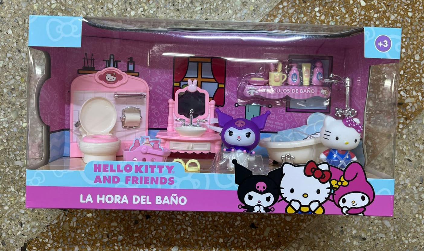 SET HORA DEL BAÑO KITTY