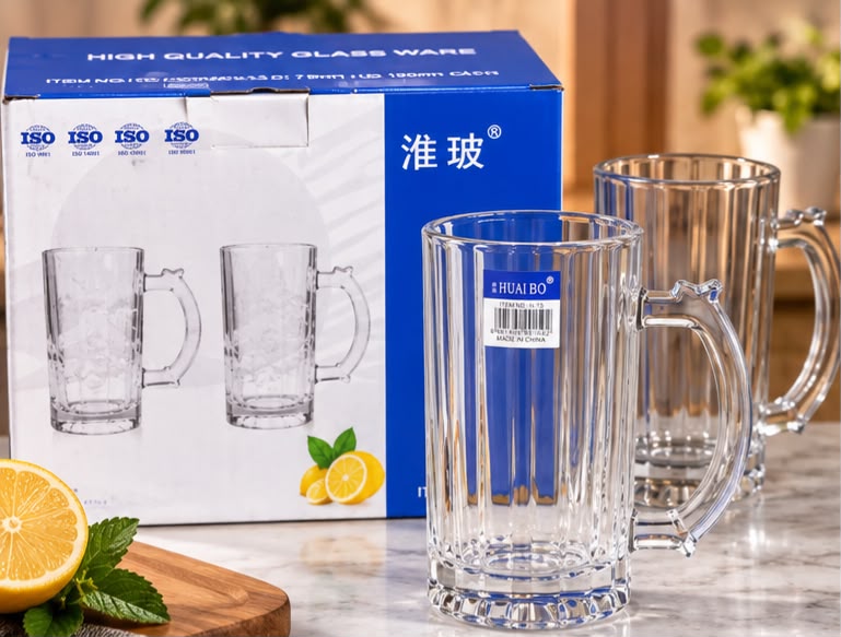 VASO DE VIDRIO CON ASA – 520 ml